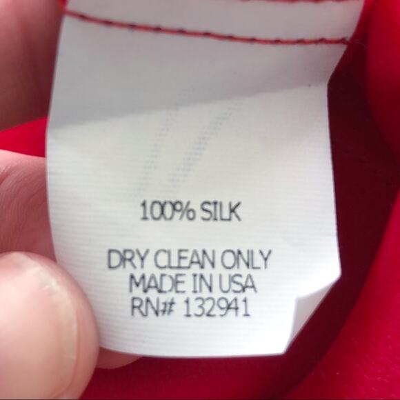 AMANDA UPRICHARD 100% Silk Charmeuse Flowy Red V-Neck Swing Dress Size S - Picture 7 of 9